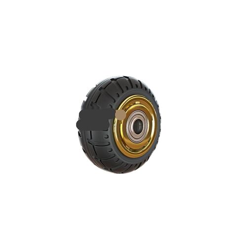 1 piece 3 inch Rubber Medium Size Plated//TPR Silent Wheel Trolley Industrial Trailer Single(C) in Saudi Arabia