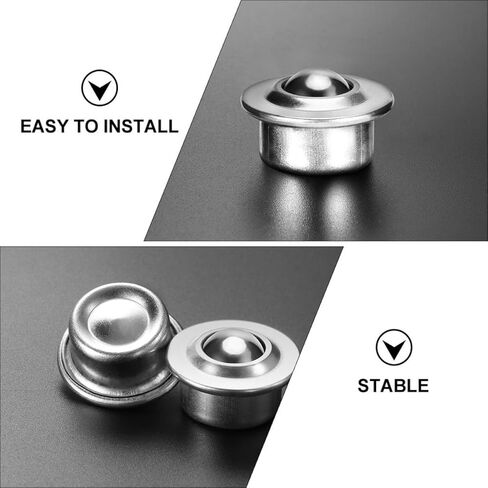 4 قطع من Yardwe 1.8 بوصة عجلات دوارة من الفولاذ الكربوني لمحمل كروي لنقل الأثاث وقاعدة عالمية للتعامل مع المواد الصناعية in Kuwait