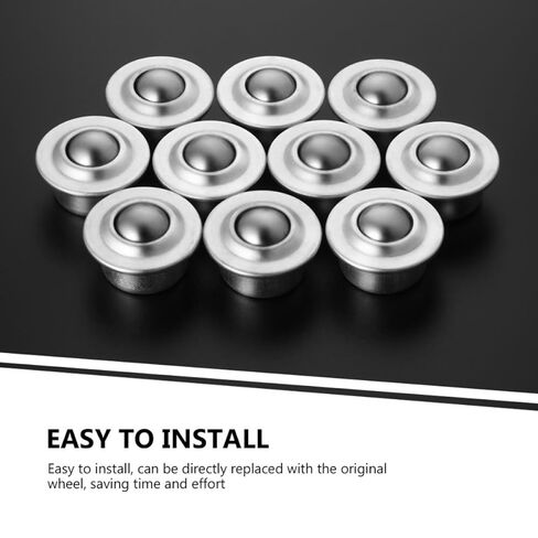 4 قطع من Yardwe 1.8 بوصة عجلات دوارة من الفولاذ الكربوني لمحمل كروي لنقل الأثاث وقاعدة عالمية للتعامل مع المواد الصناعية in Kuwait