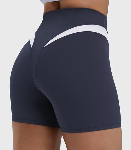 Sunzel Colorblock Biker Shorts Women High Waist Tummy Control – Buttery Soft Squat Proof No Front Seam Workout Spandex Shorts in Saudi Arabia