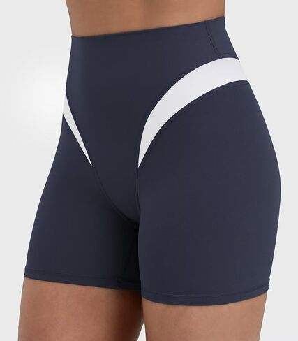 Sunzel Colorblock Biker Shorts Women High Waist Tummy Control – Buttery Soft Squat Proof No Front Seam Workout Spandex Shorts in Saudi Arabia