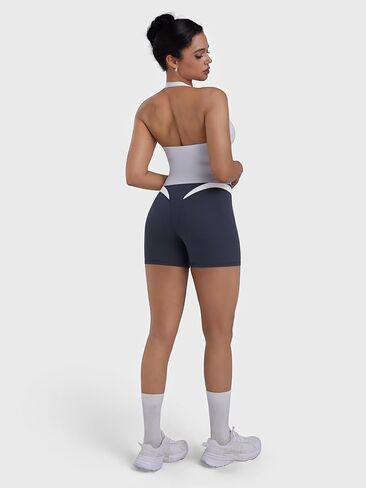 Sunzel Colorblock Biker Shorts Women High Waist Tummy Control – Buttery Soft Squat Proof No Front Seam Workout Spandex Shorts in Saudi Arabia