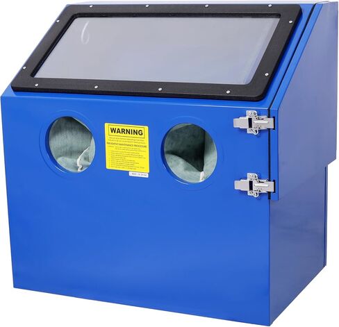 خزانة للسفع الرملي بسعة 110 لتر مع تصميم مريح، وبنية فولاذية ثقيلة، وقفازات مدمجة لمنع تسرب الرمال، ونظام إضاءة مضيء in Kuwait