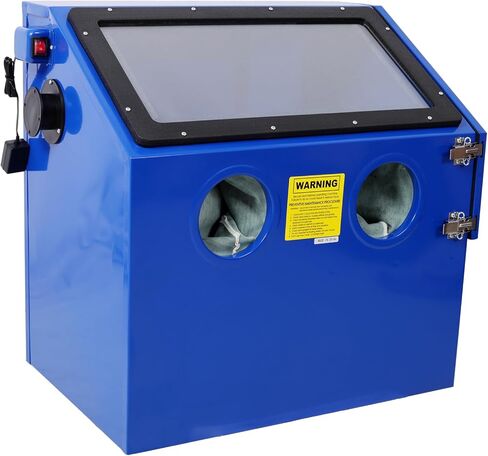 خزانة للسفع الرملي بسعة 110 لتر مع تصميم مريح، وبنية فولاذية ثقيلة، وقفازات مدمجة لمنع تسرب الرمال، ونظام إضاءة مضيء in Kuwait