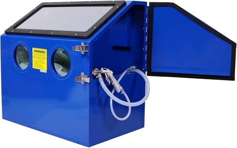 خزانة للسفع الرملي بسعة 110 لتر مع تصميم مريح، وبنية فولاذية ثقيلة، وقفازات مدمجة لمنع تسرب الرمال، ونظام إضاءة مضيء in Kuwait