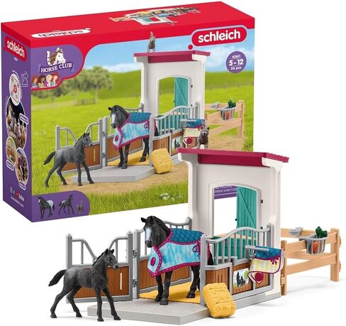 Schleich Horse Club - 15 PC Tournament Training Set with Poseable Lisa Figurine, 2 Horse Figures and Riding Accessories - Realistic Horses for Girls and Boys - Animal Figures for Kids Ages 5+ | 42776 in Kuwait