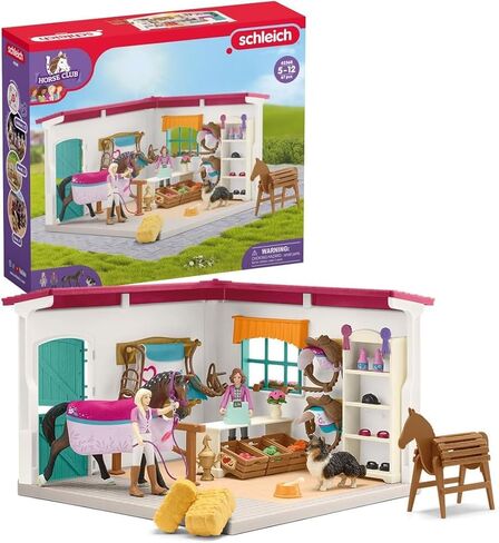 Schleich Horse Club - 15 PC Tournament Training Set with Poseable Lisa Figurine, 2 Horse Figures and Riding Accessories - Realistic Horses for Girls and Boys - Animal Figures for Kids Ages 5+ | 42776 in Kuwait