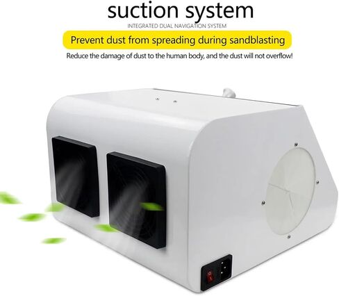 صندوق السفع الرملي الاحترافي - مجمع غبار مختبر الأسنان مع مرشحين، ضوء LED، نافذة عرض كبيرة، خزانة سفع رملي فعالة خالية من الغبار للمختبرات وورش العمل in Kuwait