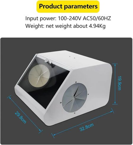 صندوق السفع الرملي الاحترافي - مجمع غبار مختبر الأسنان مع مرشحين، ضوء LED، نافذة عرض كبيرة، خزانة سفع رملي فعالة خالية من الغبار للمختبرات وورش العمل in Kuwait
