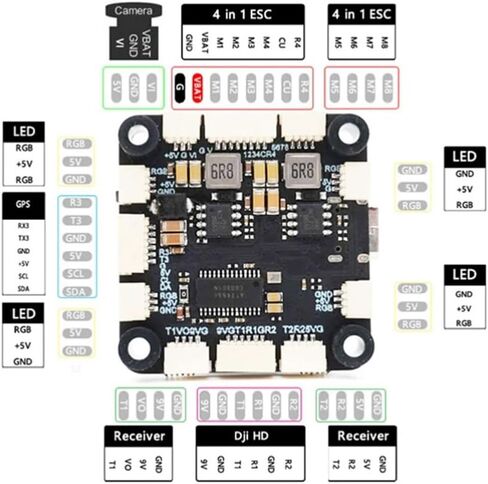 F722 المكدس F7 وحدة التحكم في الطيران BLHELI_S 80A 4in1 ESC 30.5X30.5mm 3-6S ل RC FPV 13 بوصة 15 بوصة حرة طائرات بدون طيار أجزاء in Kuwait
