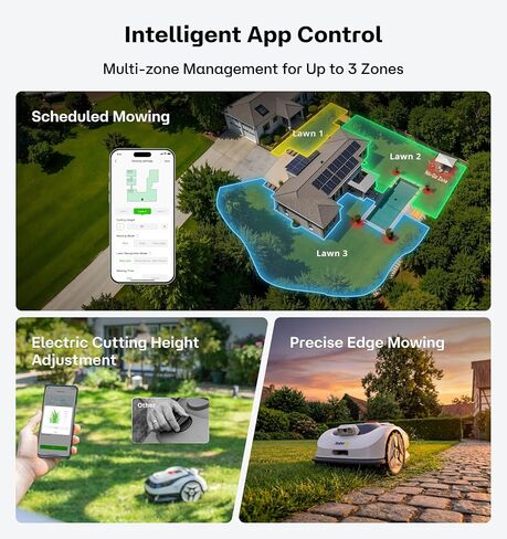 Raccoon 2 SE Robotic Lawnmower for 0.15 Acre, Wire Free Robot Mower with AI Obstacle Avoidance, APP-Free One-Button Operation, 1.18"-3.15" Adjustable Height, Low Noise, Ideal for Small Lawns in Saudi Arabia