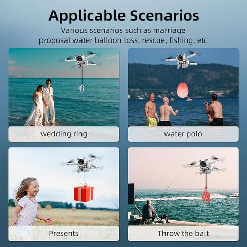 إطلاق إسقاط الطائرة بدون طيار، نظام حمولة Airdrop لـ Mini3/Pro، طائرة صيد بدون طيار مع ملحقات طائرة بدون طيار لإطلاق الطعم، جهاز حمولة توصيل إطلاق النقل لقطارة خط الصيد، الزفاف، الإنقاذ in Saudi Arabia