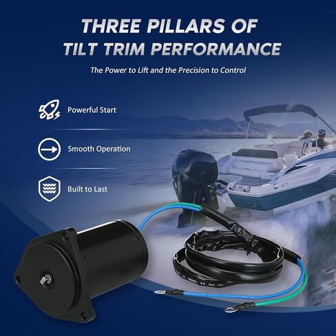 محرك إمالة وتقليم 10830N متوافق مع 1992-1995 YAMAHA MARINE 50-90HP، بديل لرقم الجزء OE CM10830N، 109-10830، 6260، 12 فولت in Saudi Arabia