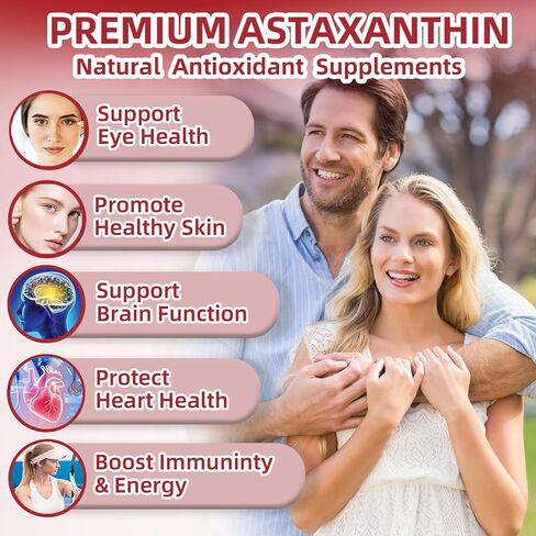 Astaxanthin 24mg, Premium Astaxanthin Antioxidant Supplements with MCT Oil, Ashwagandha, Supports Eye, Skin, Immune, Internal Circulation, Fresh Microalgae Source, Triple Strength - 300 Softgels in Saudi Arabia