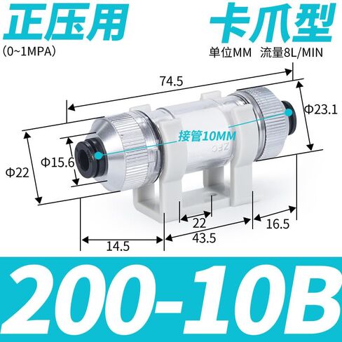 ZFC100-06B هوائي الضغط السلبي خط أنابيب فلتر الهواء 200-08B خرطوشة ZFC54-B الصغيرة 1 قطعة (ZFC200-10B 铝) in Kuwait
