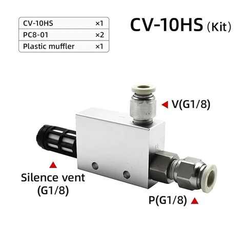 Vacuum Generator Air Exhaust Ejector Pressure Pneumatic ACV CV-10 15 20 25 Negative Control Valve 1Pcs(CV-10 w 8 Fitting) in Saudi Arabia