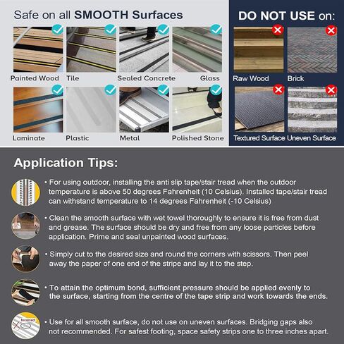 شريط مضاد للانزلاق، شريط قبضة مقاس 12 بوصة × 16 قدم للسلالم الخارجية/الداخلية، بكرة مضادة للانزلاق مقاومة للانزلاق لمداس السلالم غير قابلة للانزلاق، درجات لاصقة كاشطة عالية الاحتكاك - أسود in Kuwait