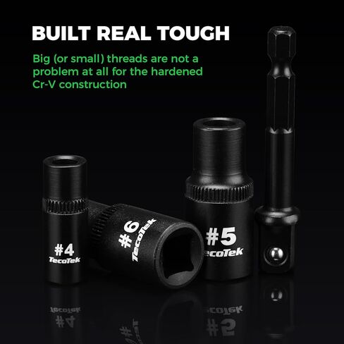 TecoTek 13PCS Magnetic Tap Socket Set, 1/4" & 3/8" Drive Square Drive Tap Handle Tool, Square Socket Set for Fractional MCTI Standard Tap Thru 1/2" & 1/8" NPT Taps in Saudi Arabia