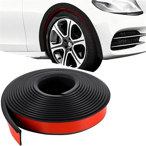 Pangda 20ft Car Wheel Arch Trim Lips Strip Fender Flare Protector Universal Rubber Wheel Eyebrow Trim Protector for Car Trucks SUV(2.2 Inch) in Saudi Arabia