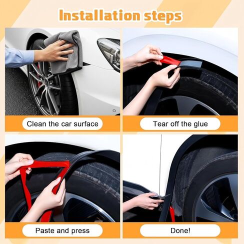 Pangda 20ft Car Wheel Arch Trim Lips Strip Fender Flare Protector Universal Rubber Wheel Eyebrow Trim Protector for Car Trucks SUV(2.2 Inch) in Saudi Arabia