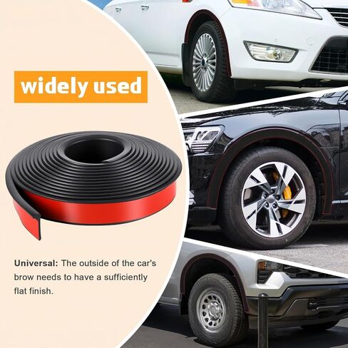 Pangda 20ft Car Wheel Arch Trim Lips Strip Fender Flare Protector Universal Rubber Wheel Eyebrow Trim Protector for Car Trucks SUV(2.2 Inch) in Saudi Arabia