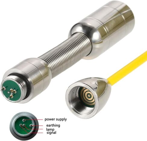 Sewer Camera Head Accessories Waterproof IP68 for Pipe Drain Endoscope Camera Replacement with Adapter (0.9inch/23mm) in Kuwait