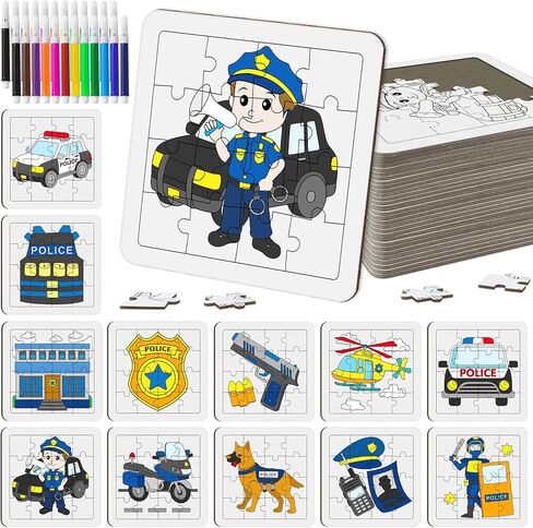 Cinrobiye 24 PCS End of Year Students Gifts Summer Beach Pool Coloring Jigsaw Puzzle Craft Bulk DIY Holiday Graduation Puzzles Craft with Colored Pens for Birthday Last Day of School Party Favor Decor in Saudi Arabia