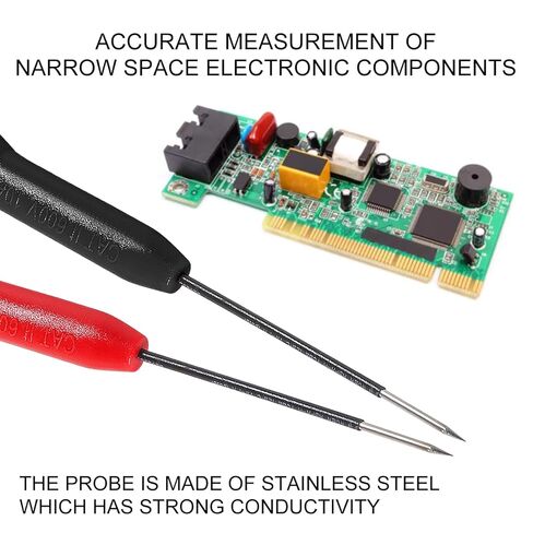 4 Pcs 2mm Stainless Steel Wire Piercing Needles 600V/10A Non-Destructive Test Probes for Fluke Multimeter Leads, Extra Thin Electrical Testing Probes in Saudi Arabia
