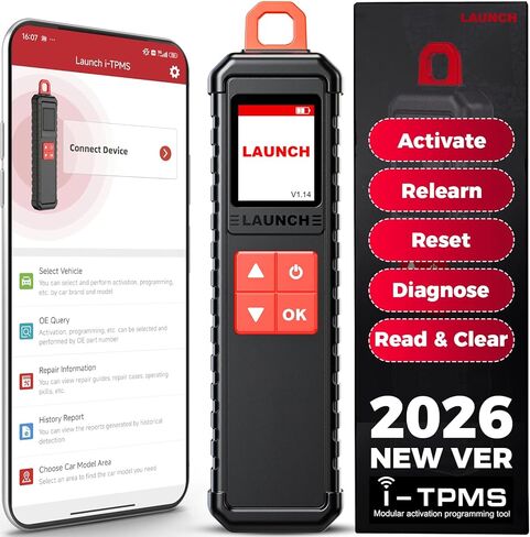 Launch X431 i-TPMS TSGUN Handheld Tire Pressure Detector Tool 2026, Activate/Relearn/Program/Reset and Coding TPMS Sersors Work with X431 Scanner or i-TPMS APP, Supports All 315/433MHz Sensors in Saudi Arabia