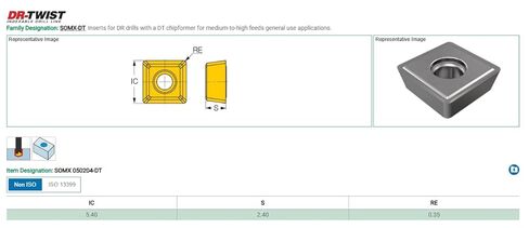 14 قطعة ISCAR SOMX 050204-DT IC908 TiAIN إدراجات مثقاب كربيد مطلية - EA1286BL5 in Saudi Arabia