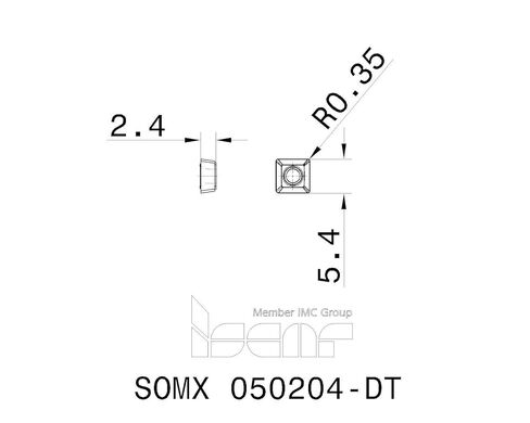 14 قطعة ISCAR SOMX 050204-DT IC908 TiAIN إدراجات مثقاب كربيد مطلية - EA1286BL5 in Saudi Arabia