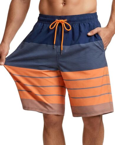 سروال سباحة رجالي مقاس 9 بوصة مع بطانة شبكية وجيوب سريعة الجفاف لشاطئ حمام السباحة والحديقة المائية in Kuwait