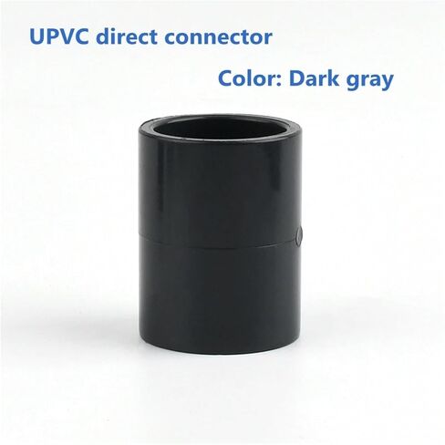 1Pc I.D 20~63mm Dark Grey Direct 90 Degree Elbow Aquarium Garden Irrigation Tee Water Tube Joint Fittings Pipe End Cap(Straight,63mm) in Saudi Arabia