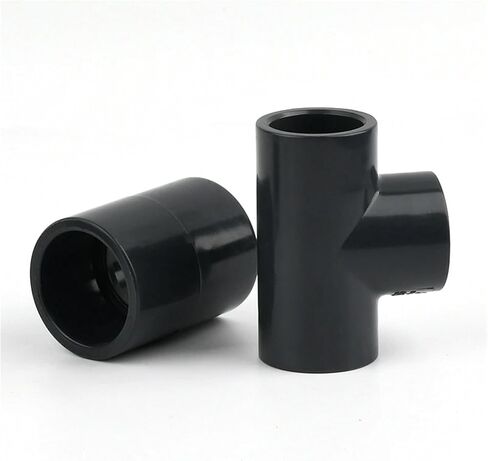 1Pc I.D 20~63mm Dark Grey Direct 90 Degree Elbow Aquarium Garden Irrigation Tee Water Tube Joint Fittings Pipe End Cap(Straight,63mm) in Saudi Arabia