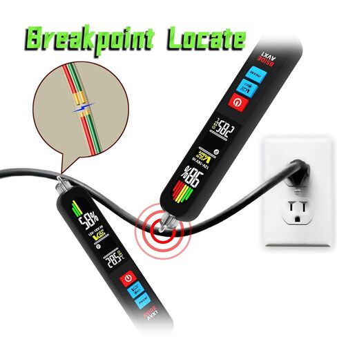 BSIDE Voltage Tester, Non-Contact with 3-Phase Rotation Indicator & Signal Percentage, Rechargeable AC Electrical Voltage Detector Pen, High/Low Sensitivity with 6 Ranges, 3-Mode Alarm with Analog Bar in Kuwait
