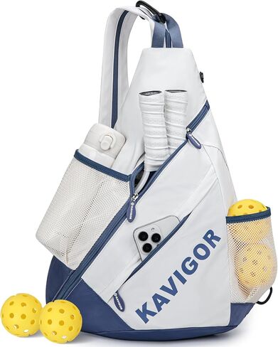 KAVIGOR 2025 Pickleball Sling Bag, Convertible Ultra-Light Backpack with Skin-Soft Fabric & Wet/Dry Pocket, Fits 4 Paddles + Gear in Saudi Arabia