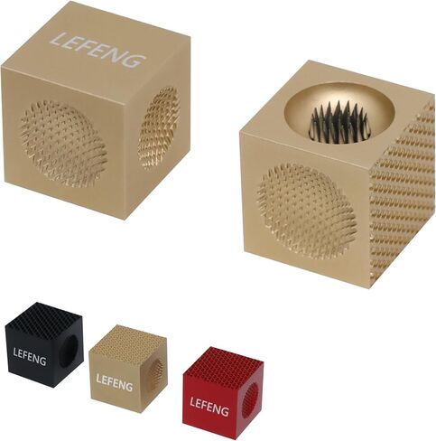 LeFeng 3-in-1 Cubic Billiard Cue Tip Repair Tool - Premium Alloy Shaper, Scuffer, Aerator - Durable, Portable Design for Quick Cue Maintenance - Perfect Pool Cue Accessory Gift(Golden) in Kuwait