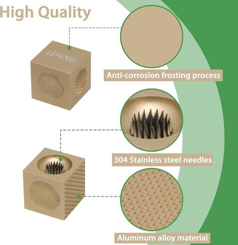 LeFeng 3-in-1 Cubic Billiard Cue Tip Repair Tool - Premium Alloy Shaper, Scuffer, Aerator - Durable, Portable Design for Quick Cue Maintenance - Perfect Pool Cue Accessory Gift(Golden) in Kuwait