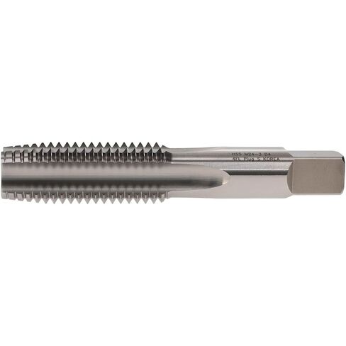 حنفية فلوت مستقيمة من هيرتيل: M24x3 خشن متري، 4 فلوت، شطب التوصيل، فولاذ عالي السرعة، لمسة نهائية لامعة/غير مطلية - طول الخيط 2-7/32 بوصة، 4-29/32 بوصة in Saudi Arabia