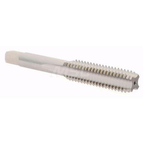 Hertel Straight Flute Tap, 7/16-14 UNC, 4 Flute, Bottoming Chamfer, High-Speed Steel, Bright/Uncoated Finish, 3-5/32" OAL, Right Hand, H3 in Saudi Arabia