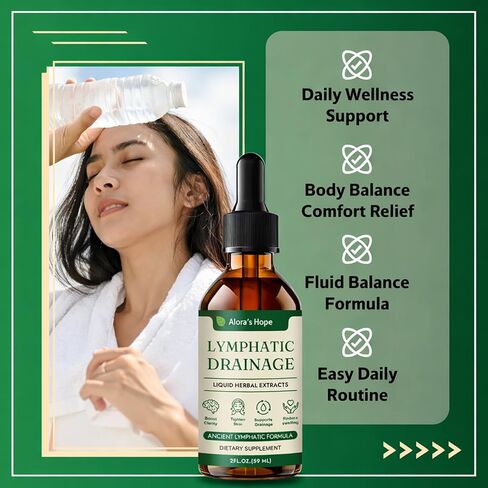 Alora Lymphatic Drainage Drops, Promotes The Efficient Drainage of The Lymphatic System to Promote Overall Health 2 fl oz (1pc) in Saudi Arabia