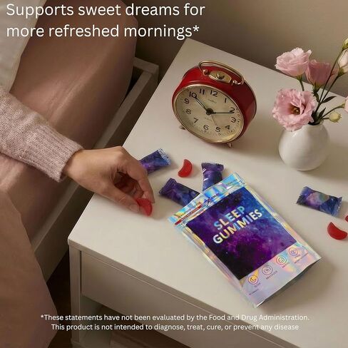 Vemax Sleep Gummies Adult Melatonin 10mg, L-Theanine, Magnesium, Lavender, Lemon Balm and Ashwagandha, Drug Free Nighttime Rest Support, 60 Strawberry Flavored Sleep Aids for Adults, Zero Sugar in Saudi Arabia