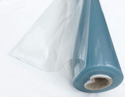 Antistatic PVC Strip Door Blind Curtain Clean Room Portiere Transparent Grid Pattern Plastic Sheet 54×80 inch 0.3mm Thick (Grid 80inch) in Saudi Arabia