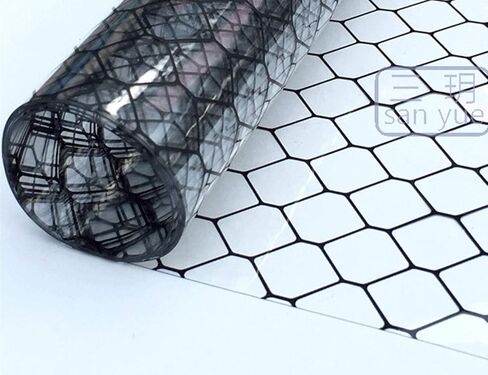 Antistatic PVC Strip Door Blind Curtain Clean Room Portiere Transparent Grid Pattern Plastic Sheet 54×80 inch 0.3mm Thick (Grid 80inch) in Saudi Arabia