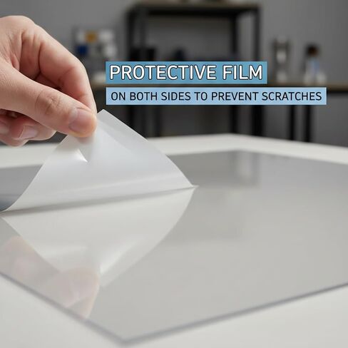 Clear PET Rigid Plastic Sheets, 0.5mm, high Clarity & Impact Resistant. for Model Making, Display Cases, DIY Crafts, Packaging. 12 Sizes from 4x6 to 24x36 inches. (10, 8in×8in-0.5mm Thick) in Saudi Arabia