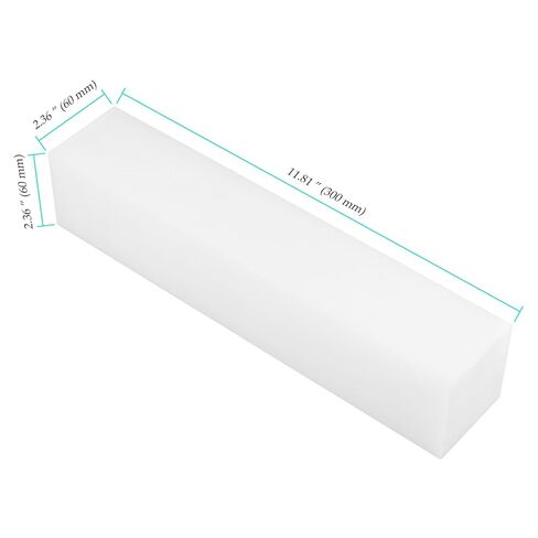قطعتان من المكعبات البلاستيكية الصلبة، 2.36 × 2.36 × 11.8 بوصة، مكعبة بلاستيكية بيضاء مستطيلة لتحسين أرضية المنزل، والتصنيع الآلي، والمشروعات اليدوية in Kuwait