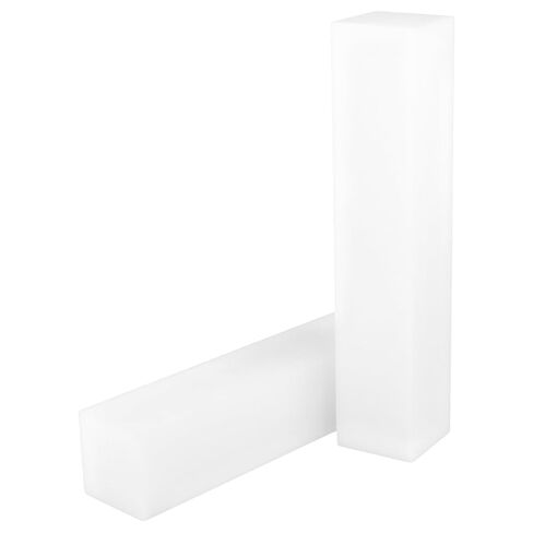 قطعتان من المكعبات البلاستيكية الصلبة، 2.36 × 2.36 × 11.8 بوصة، مكعبة بلاستيكية بيضاء مستطيلة لتحسين أرضية المنزل، والتصنيع الآلي، والمشروعات اليدوية in Kuwait