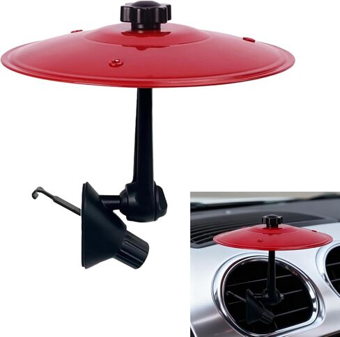 فتحة تهوية الصنج للسيارة، صنج تحطم السيارة الصغير، صنج الطبل لمحبي الموسيقى لتعزيز متعة القيادة، لمعظم المركبات، دوران 360 درجة (أسود) in Kuwait