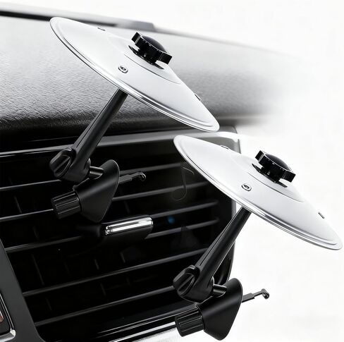 Car Cymbal Air Vent, Mini Car Crash Cymbals, Drum Cymbal For Music Lovers for Enhance Driving Pleasure, for Most Vehicles, 360° Rotation (Black) in Saudi Arabia