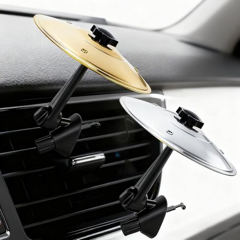 Car Cymbal Air Vent, Mini Car Crash Cymbals, Drum Cymbal For Music Lovers for Enhance Driving Pleasure, for Most Vehicles, 360° Rotation (Black) in Saudi Arabia